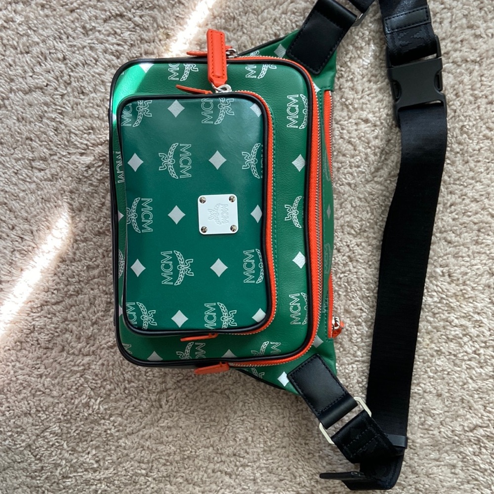 Green MCM Belt Bag